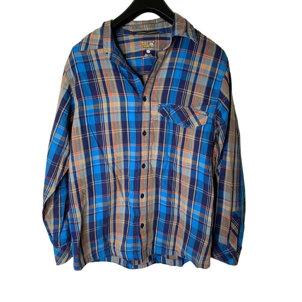 Mountain Hardwear plaid button down shirt men's size medium